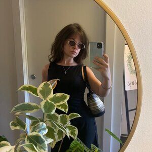 Livho Retro Polarized Sunglasses - UV400 Protection, Oval Shape, Metal Frames -